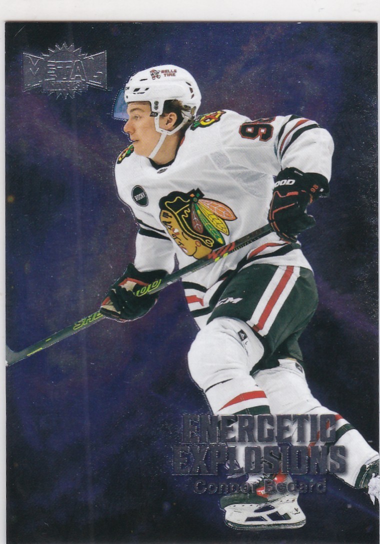 2023-24 SkyBox Metal Universe Energetic Explosions R/C Connor Bedard #EE-15