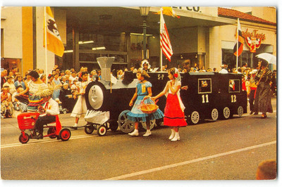 Fiesta Time SANTA BARBARA, CA Children's Costume Parade 1963 Vintage Postcard