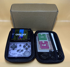 Anbernic RG35XX Handheld Game Console Transparent Purple 64GB SD Card