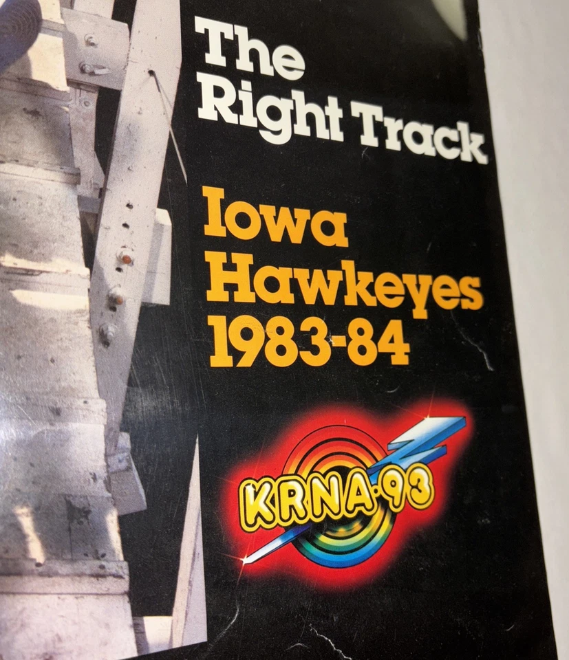 VTG 80s Iowa Hawkeyes Poster Basketball Adventureland Tornado Rollercoaster KRNA - Image 2 of 4
