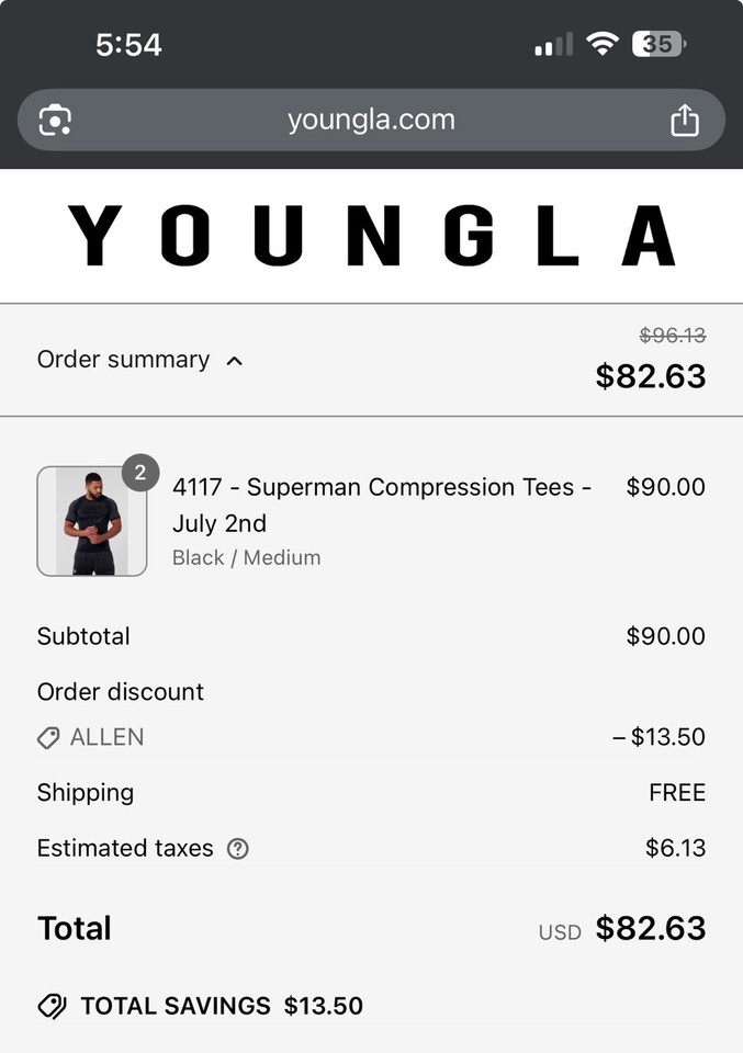 YOUNG LA SUPERMAN COMPRESSION TEES - 4117 – Collector's Lane Co