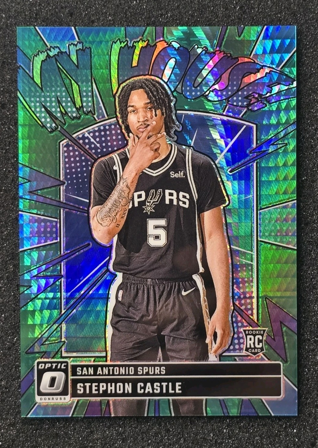 STEPHON CASTLE 2024-25 Panini Donruss Optic #16 My House! Green Shock /149 RC