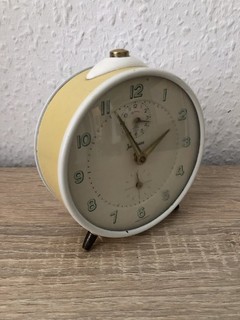 Mechanischer JUNGHANS Wecker Gelb Vintage Werk läuft Made in Germany