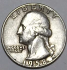 1958-D Washington Quarter - Extra Fine - #1537EA