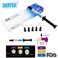 DENTEX Dental Light Cure Flowable Composite Resin Medium Flow Shade A2 3g/Pc