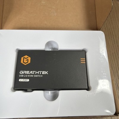 Greathtek KVM Switch USB 3.0 Dual Monitor 2 Port 4K @ 60Hz