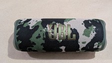 JBL Flip 6 Bluetooth portable Speaker - Camo - Defective - Parts or Repair 356