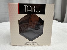 TABU by Dana 4 oz W Box Fragrance Talcum Dusting Powder Sealed Imported Essences