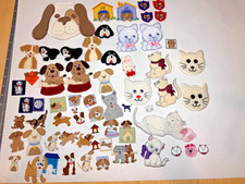 Vintage Animal Cats  Dogs Appliqu   Patches LOT OF 63