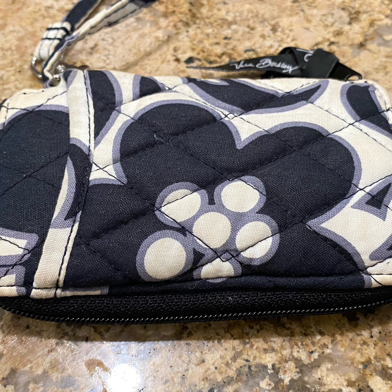 Authentic Vera Bradley White- All in One Crossbody- Night & Day Rare image 6