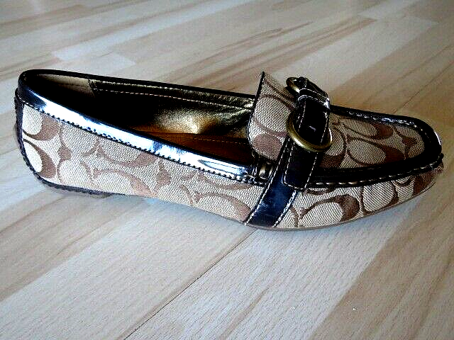 Coach CHARIN Monogram Slip-On Loafers for Women Size 8 Moccasin Flats-image