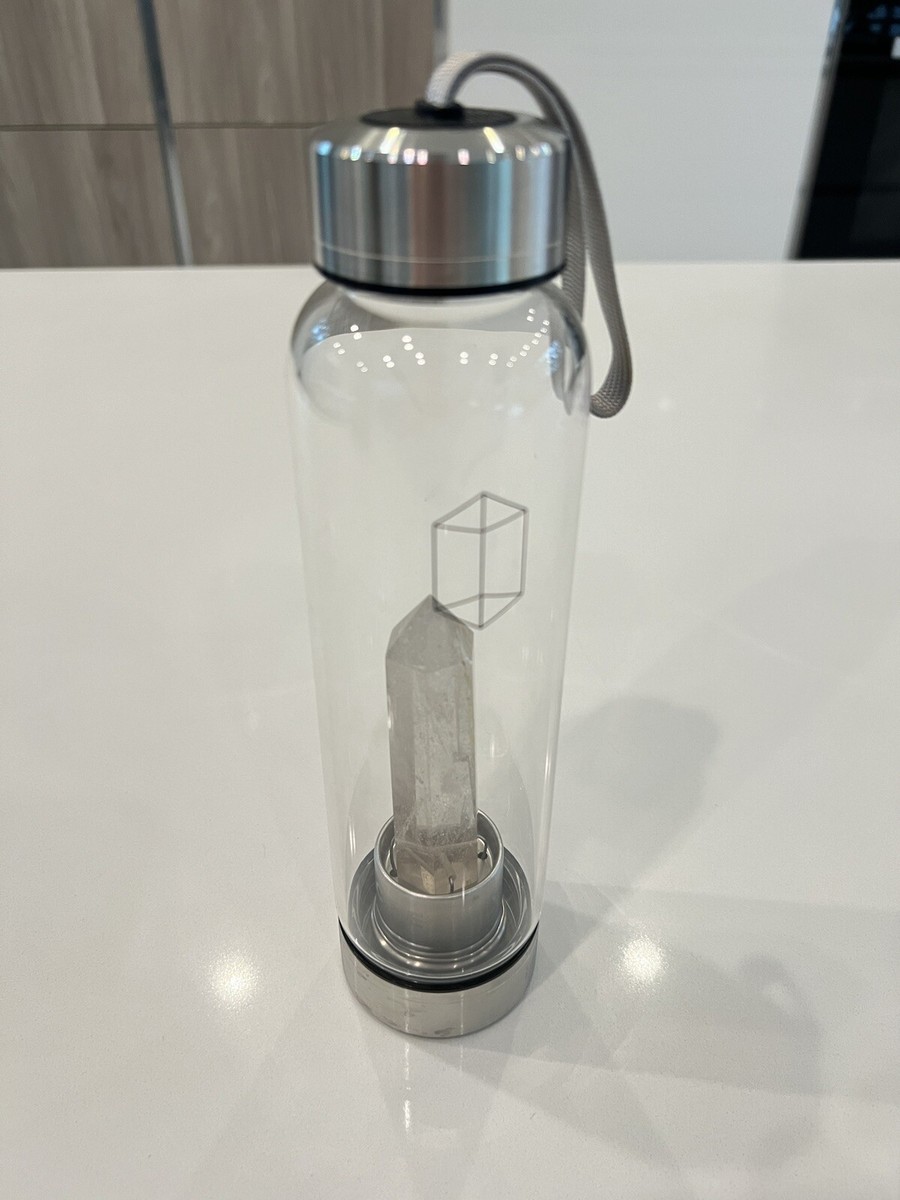 【GLACCE】Crystal Water Bottle お得 美品 Glacce Smokey Quartz Crystal Infused Water Bottle | eBay