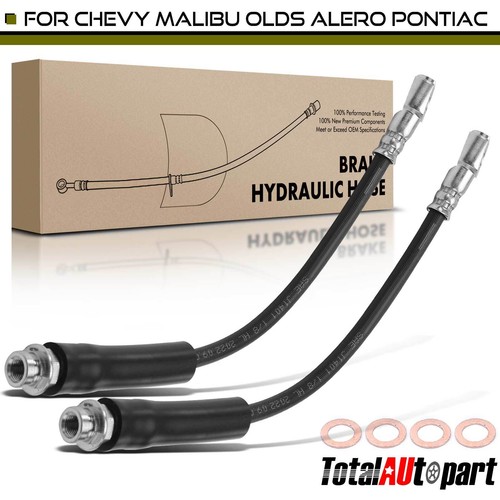 A-Premium Front Brake Hydraulic Oil Hose Compatible With Chevrolet Cavalier 95-05, Malibu 97-03 & Oldsmobile Alero, Cutlass & Pontiac Grand Am, Sunfire 2-PC Set