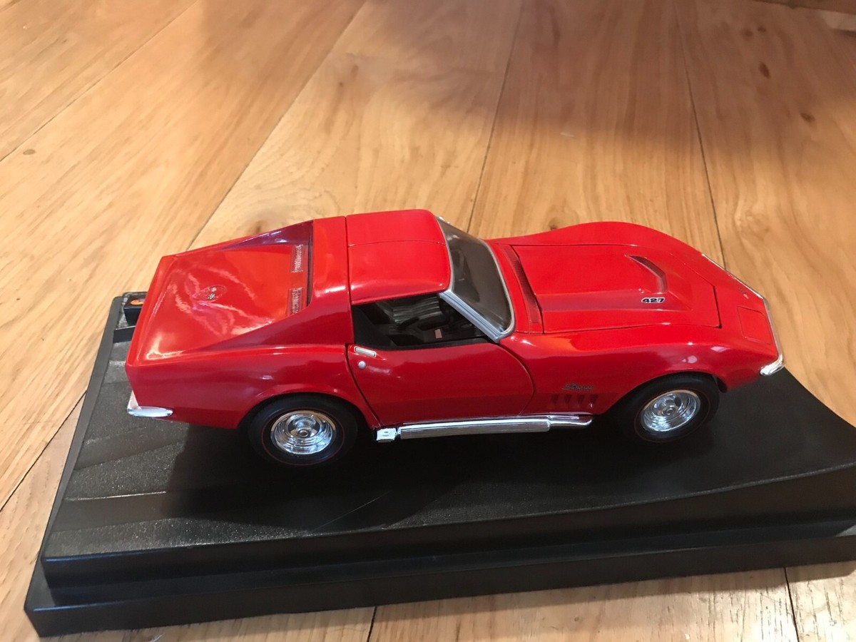 ホットウィール ‘69 CORVETTE 1/18,1/64 2台 1998 Hot Wheels Red '69 Corvette stingray ZL1 427 Diecast 1