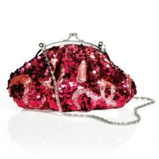 Brand New Avon Red Sequined Clutch Bag/ Purse