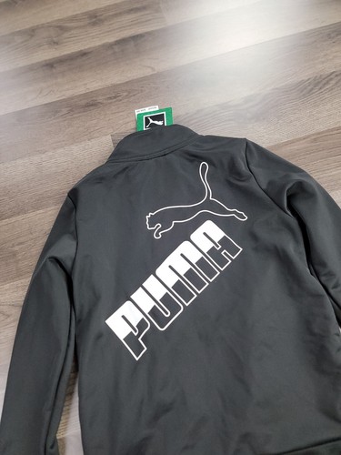 Puma Boys Full Zip Long Sleeve Mock Neck Athletic Track Jacket Size 5 Black NWT - Picture 5 of 12