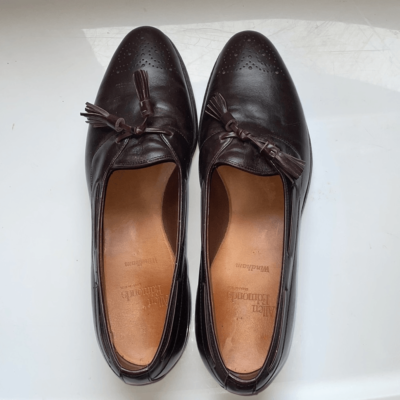 Allen Edmonds Windham Leather Oxfords 13AA Allen Edmonds Windham burgundy leather oxford type slip on  main image 4