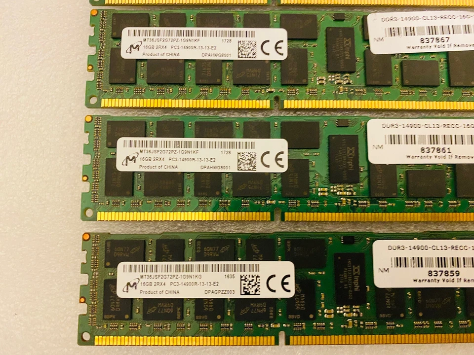 32GB 64GB Mac Pro late 2013 Memory PC3-14900R 1866MHz Registered Lot Server RAM - Image 2 of 4