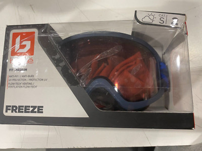 Bolle Unisex Freeze 21798 Navy Vermillon Medium Fit Adjustable Strap Ski Goggles