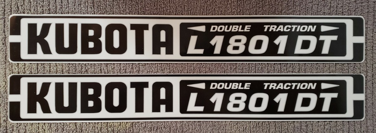 KUBOTA L1801DT Quality Reproduction Hood Decal Set - For KUBOTA