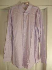 MEN'S PURPLE PRONTO-UOMO DRESS SHIRT NON-IRON 16.5-36/37