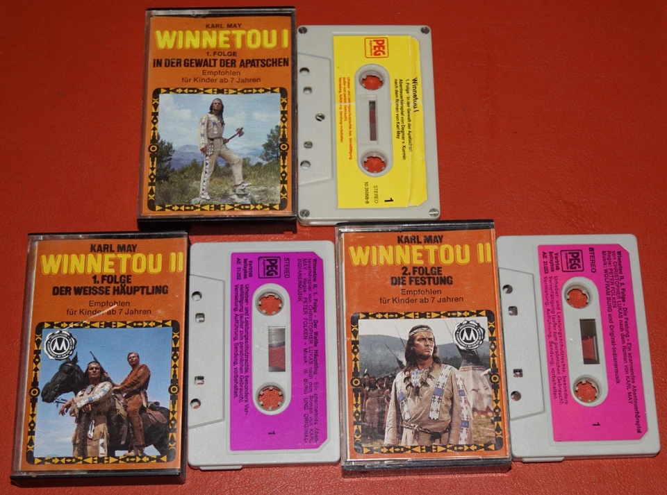 MC KASSETTE - Winnetou I Folge 1 & II Folge 1 und 2 PEG - Bild 1 von 1