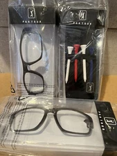 PGA tour premium reading glasses +200  with case and golf tees New