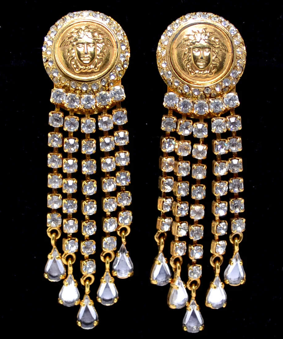 Versace style earrings deals