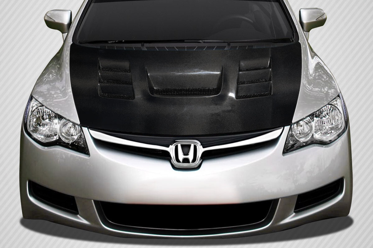 06-11 Honda Civic 4DR Supremo DriTech Carbon Fiber Body Kit- Hood