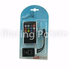 RGB LED Music Controller w/20Key IR Remote for RGB SMD 5050 3528 LED Strip ☆USA☆