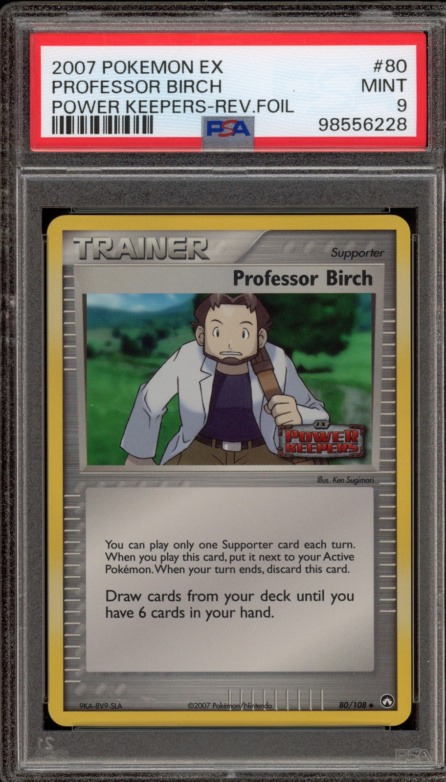 Pokemon Professor Birch EX Power Keepers Reverse Holo #80 PSA 9 Mint