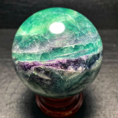 パワーストーン④ 790g Natural Rainbow Fluorite Ball Stone Healing Sphere Reiki