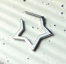 1pc Titanium Star Hinged Segment Ring Hoop Septum Nipple Helix Nose Body Jewelry
