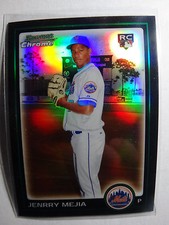 2010 Bowman Chrome #187 Jenrry Mejia New York Mets Refractor Baseball RC Card