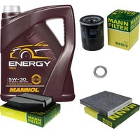MANN-FILTER Inspektionspaket Mannol 5L Energy 5W-30 FüR Honda Civic Ix 1.8I-Vtec