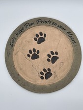 Pet CAT Memorial Garden 12  Resin Stepping Stone Grave Marker Feline Paw Prints
