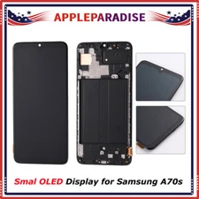 Small OLED Display LCD Touch Screen Frame Assembly Part for Samsung Galaxy A70s