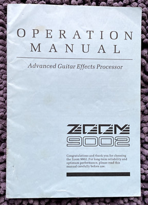Zoom 9002 Advanced Guitar Effects Processor - ORIGINAL MANUAL - Vintage