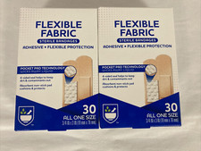 Rite Aid Flexible Fabric Adhesive Bandages 3/4" x 3" - 2 boxes of 30
