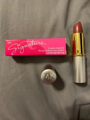 Mary Kay New Old Stock Suede Creme Lipstick 4845 white box light pink tube 