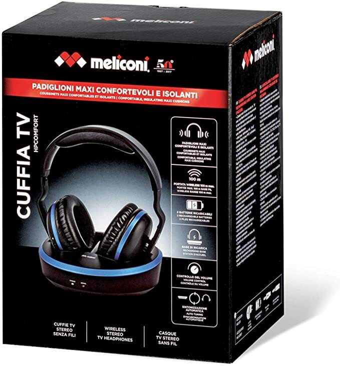 Meliconi Hpconfort Cuffia TV Wireless RF ric HP Confort | Acquisti Online  su eBay