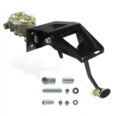 53-56 Ford Truck FW Manual Brake Pedal kit Drum/DrumSm Oval Chr Pad