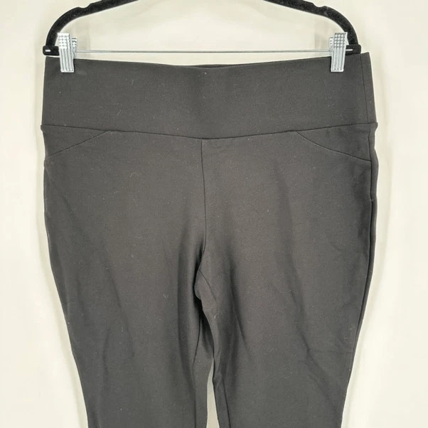 NWT Catherine Malandrino Women Pull On Stretch High Rise Leggings Black XL ponte - Image 3 of 4