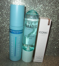 3 x ISLE OF PARADISE SELF-TANNING OIL MIST/ Tanologist Express Tan/ Iconic Tan