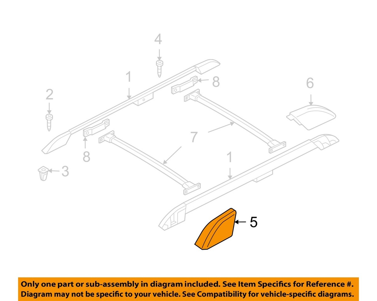 FORD OEM 07-17 Expedition Roof Luggage Carrier-Front Cap