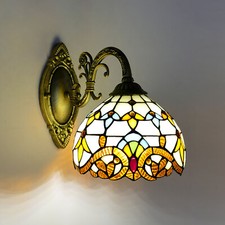 Lampada da parete LED Tiffany lampada da parete lampada da parete illuminazione interna stile vittoriano