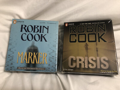 New Penguin Audio books Robin Cook Lot Crisis Marker Unabridged Crime Thriller