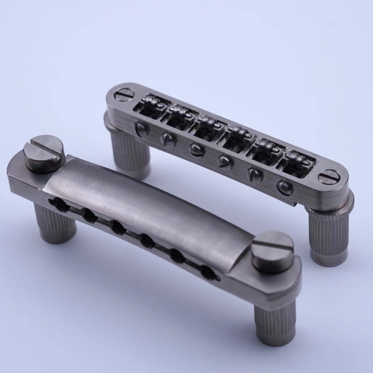 Titanium Alloy Tune-O-Matic Roller Bridge Tailpiece Fit Gibson