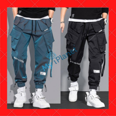 Pantalones Cargo De Hip Hop Para Hombre Ropa De Calle Chándal De Multi-bolsillos