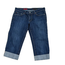 AG Entourage Women's Liberty Cuff Denim Jean Capris Made in USA 29R Blue EUC
